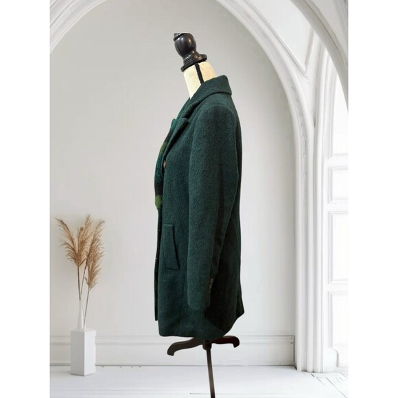 NVLT Plaid de Bouclé Double-Breasted Coat Medium Notch Lapel Lined Medium - Picture 7 of 11